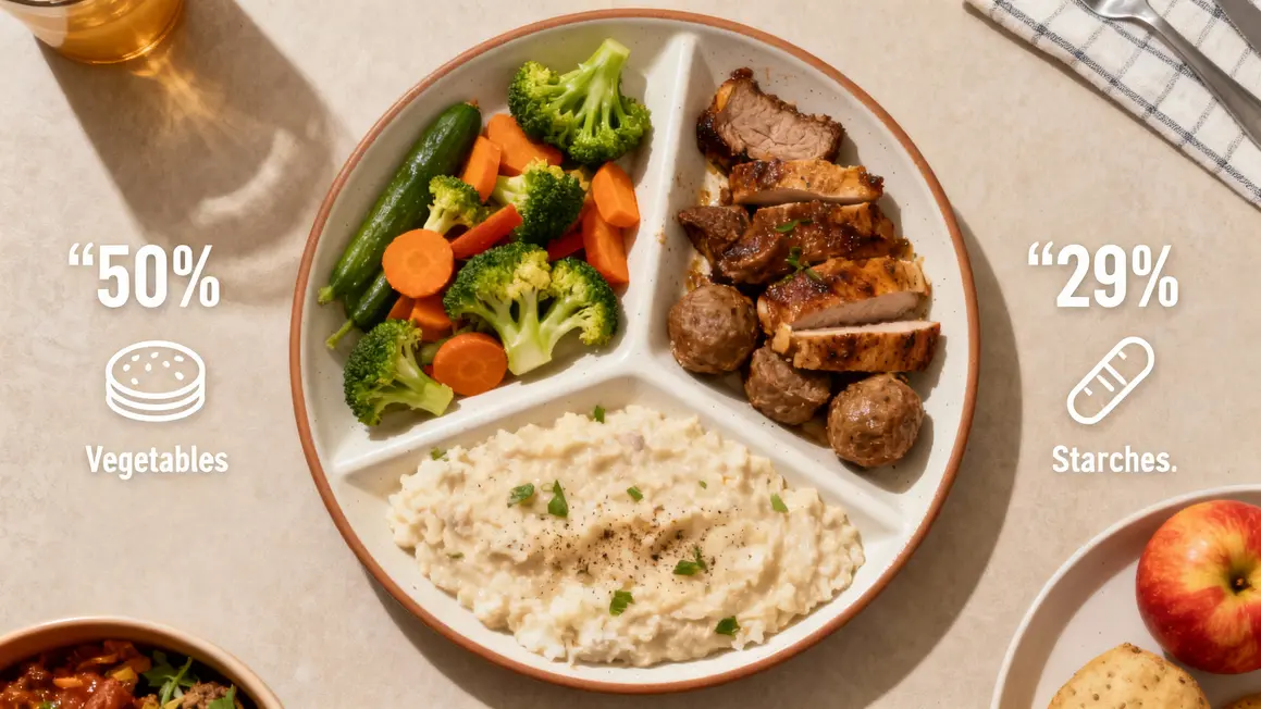 infographie proportions assiette reequilibrage alimentaire