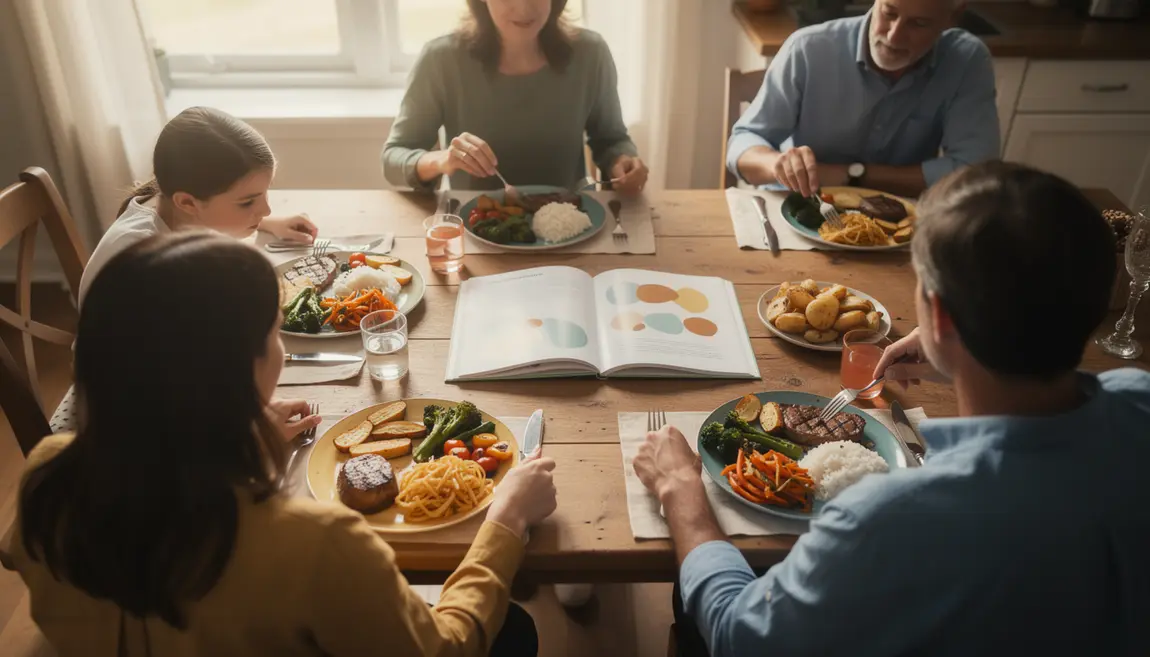 table familiale assiette equilibree guide reequilibrage alimentaire