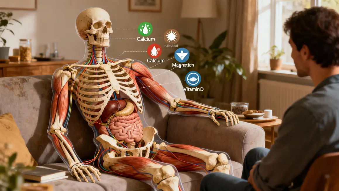 schema squelette besoins calcium magnesium vitamine d