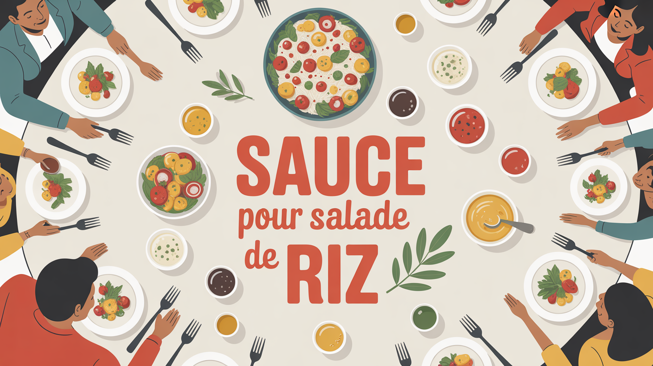 vue conviviale une bonne sauce pour salade de riz