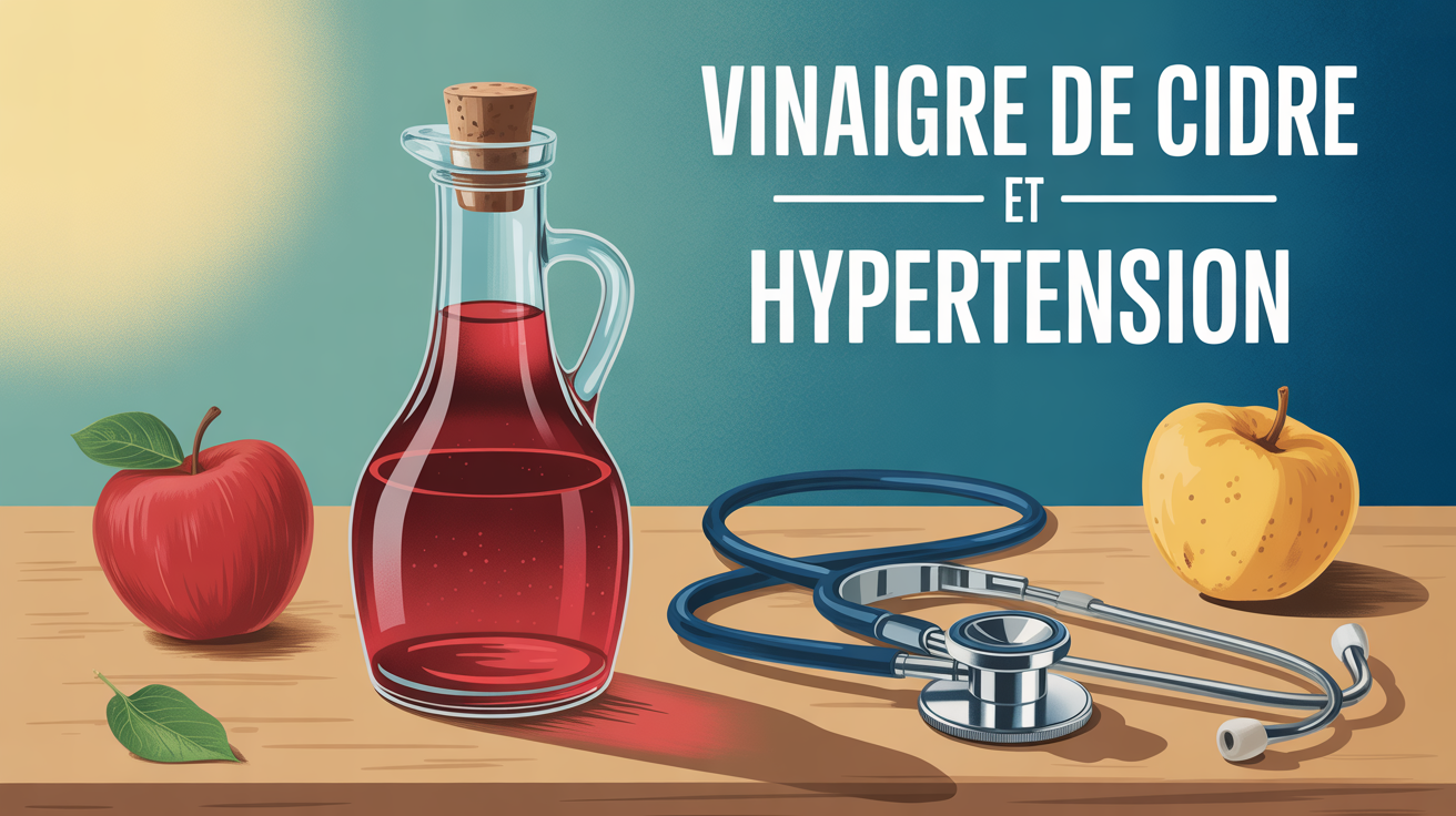 vinaigre de cidre et hypertension flacon stethoscope pommes