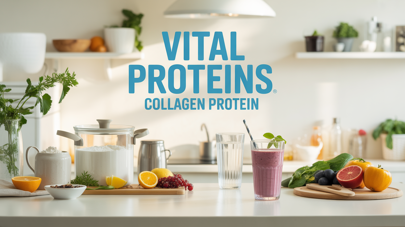vital proteins collagen protein poudre sur cuisine