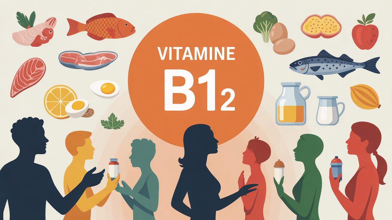vitamine b12 ou en trouver illustration aliments