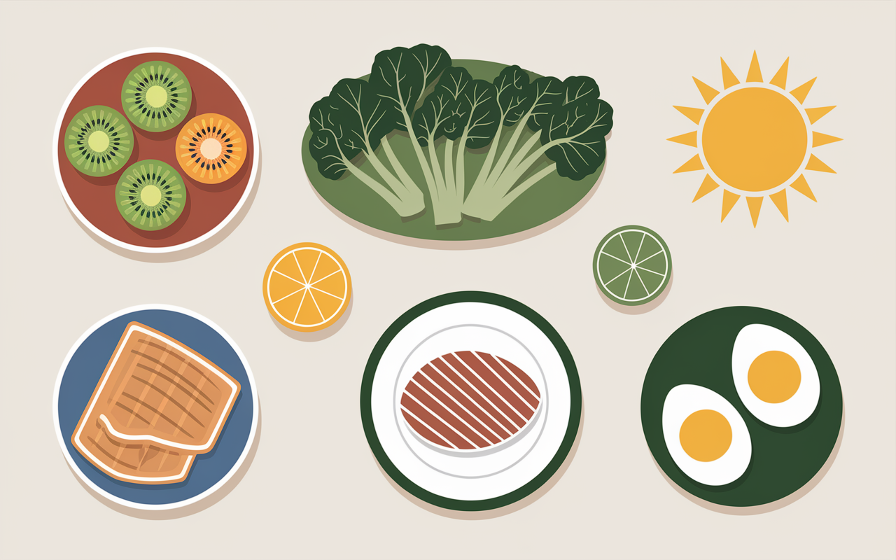 fruits legumes poisson sources vitamine c et d