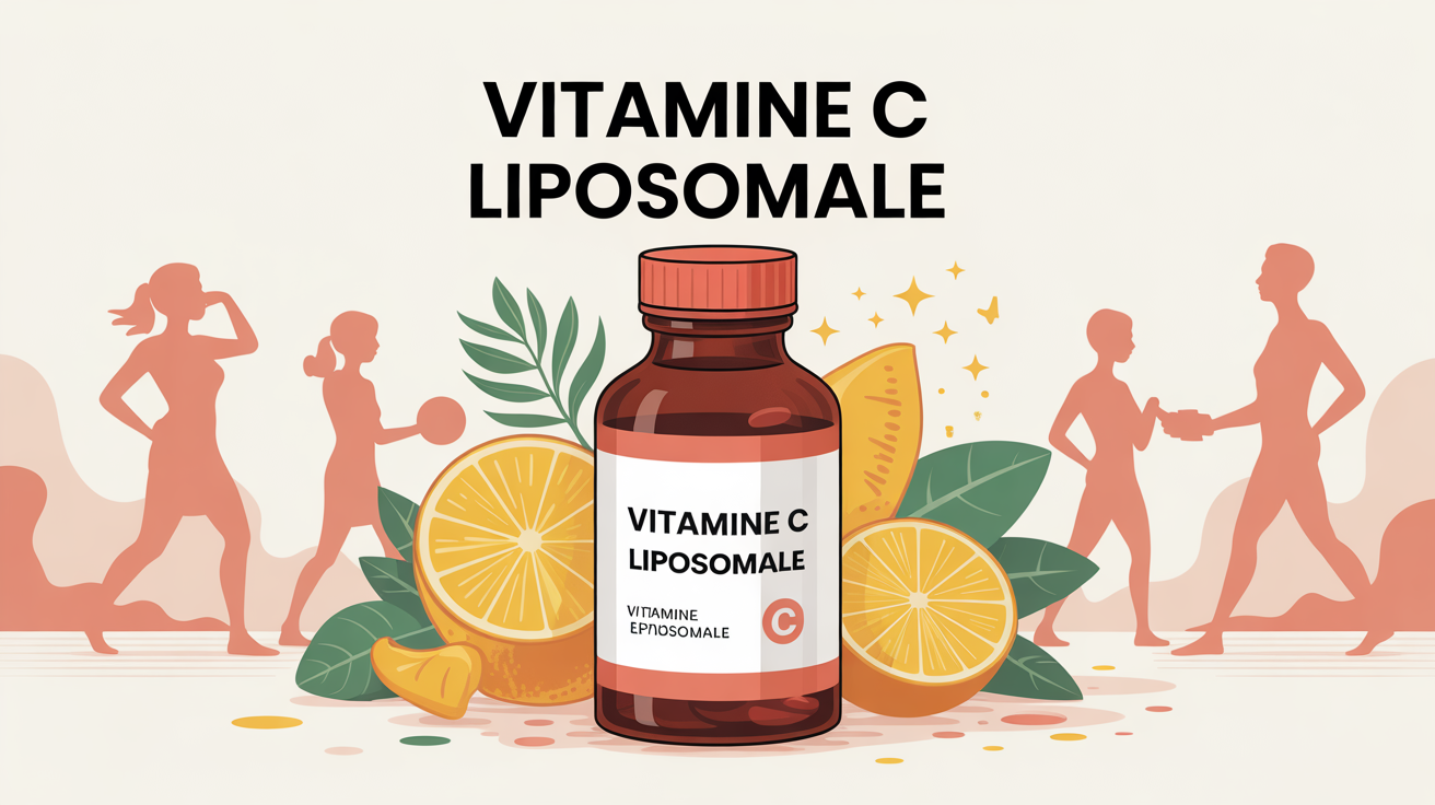 vitamine c liposomale avis flacon illustration famille