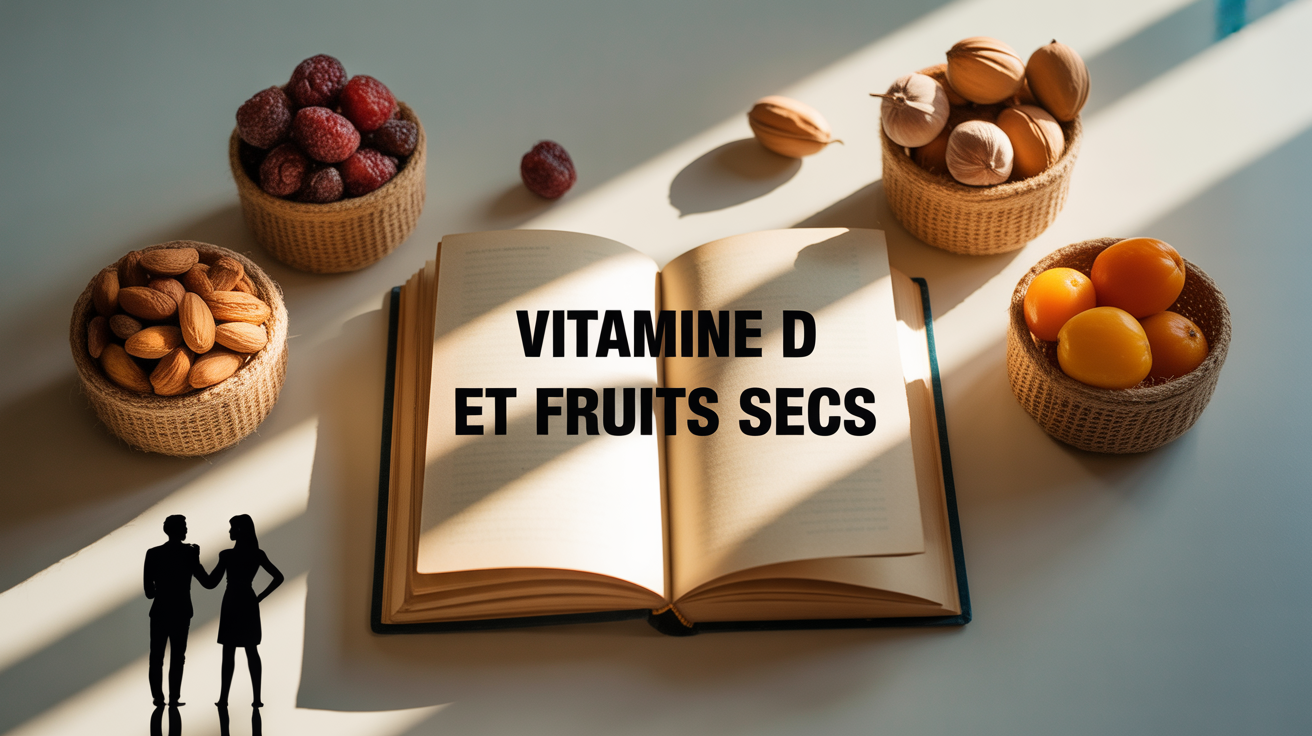 table lumineuse avec fruits secs vitamine d livre nutrition