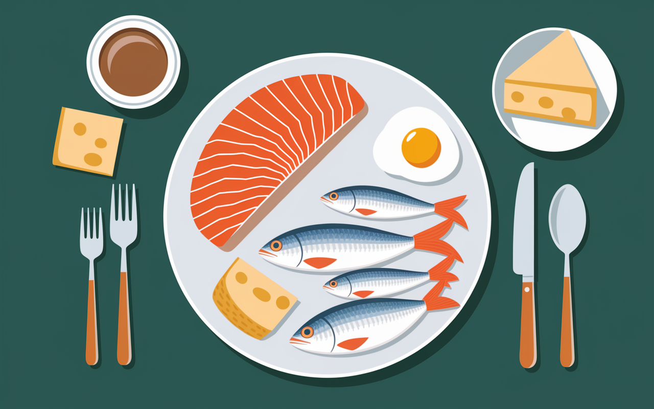 assiette aliments vitamine d ou se trouve graphique