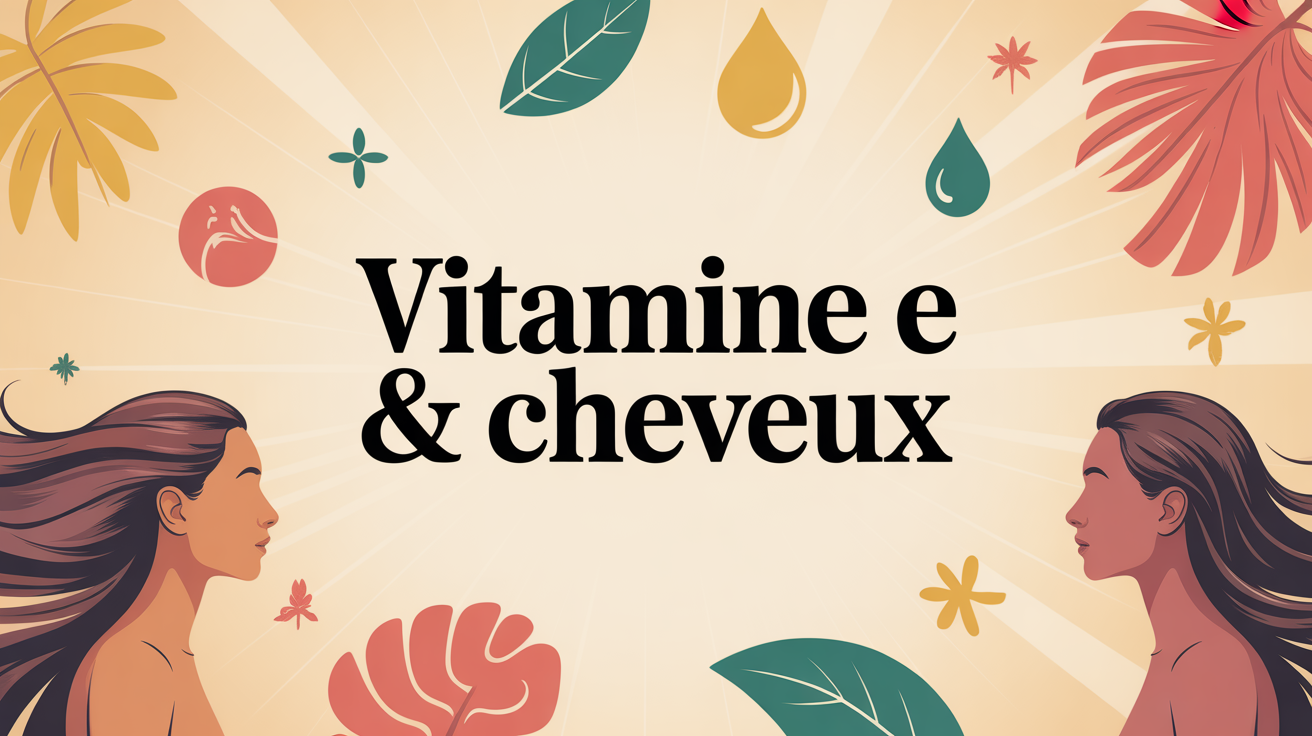 vitamine e et cheveux fond lumineux symbole bien etre