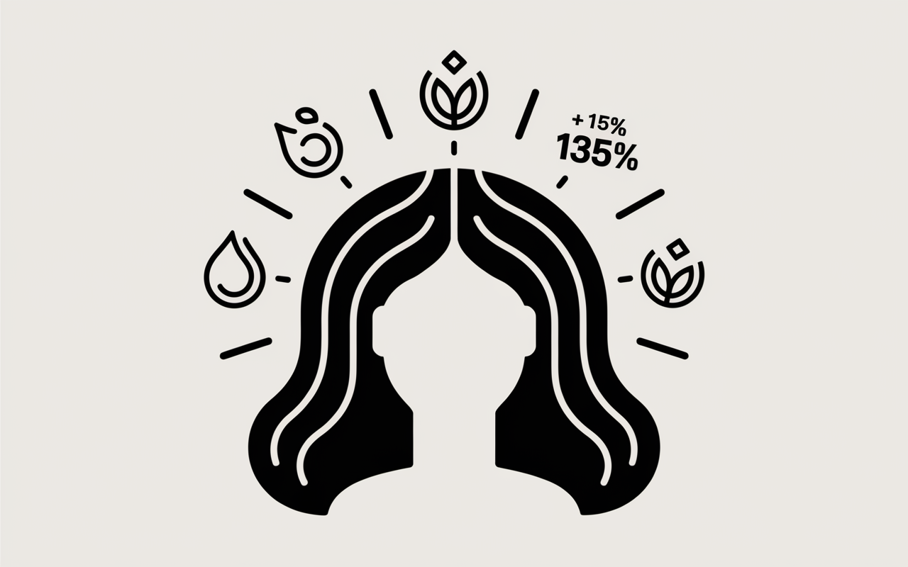 vitamine e et cheveux illustration brillance et croissance