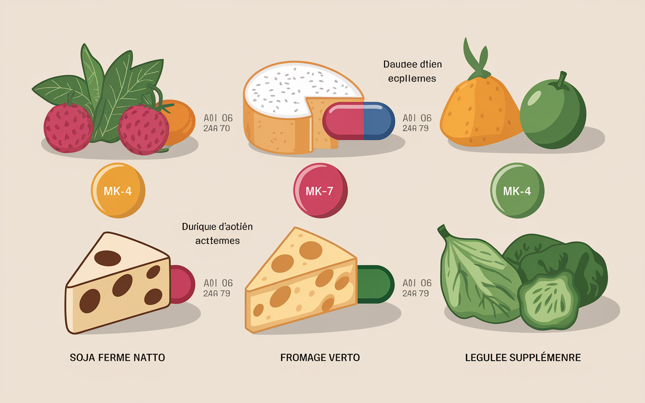 Schema vitamine K2 MK7 danger formes sources