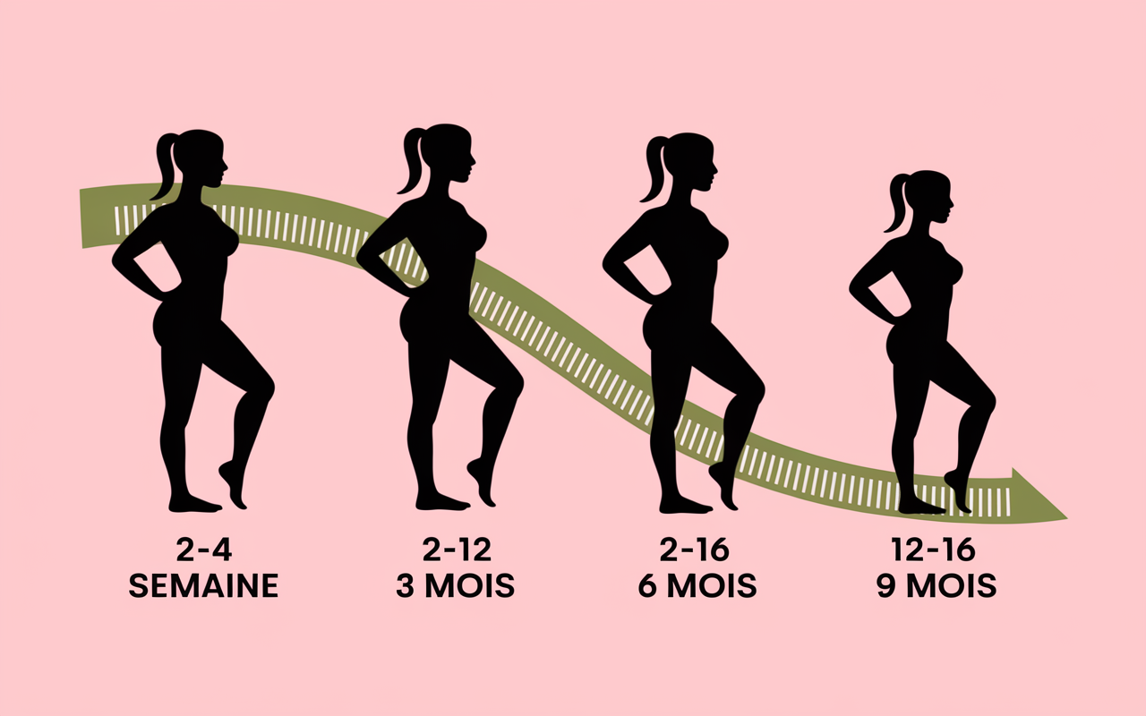 wegovy perte de poids combien de temps graphique progression