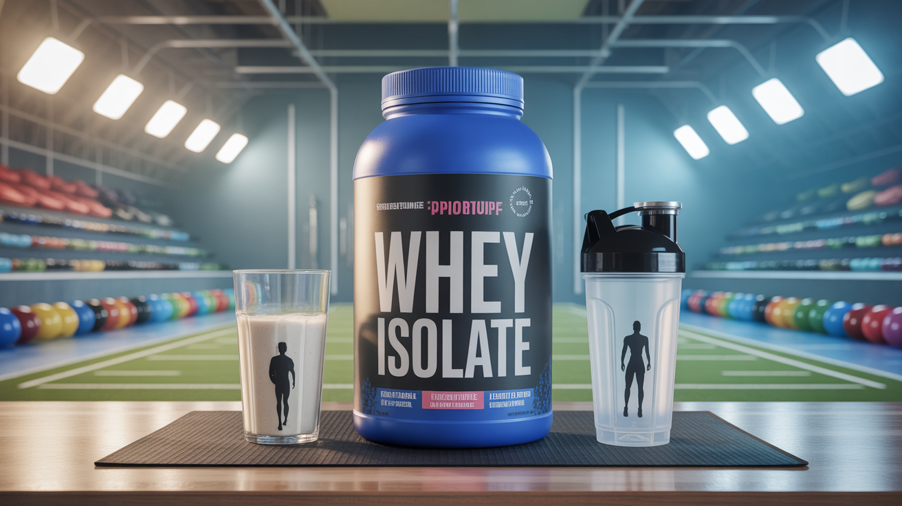 Whey optimum nutrition isolate boite ouverte avec shaker