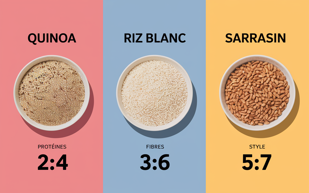 comparatif quinoa riz sarrasin y a t il du gluten dans le quinoa