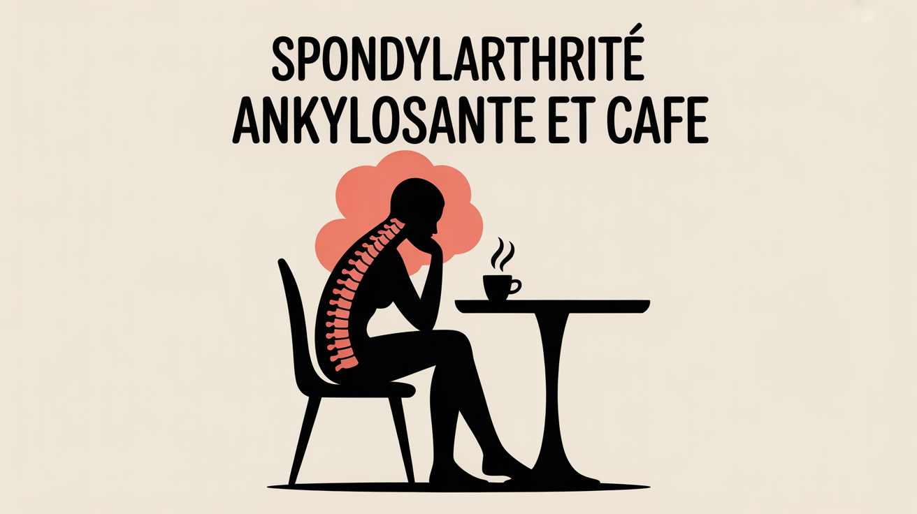 silhouette tasse cafe spondylarthrite nuage inflammation
