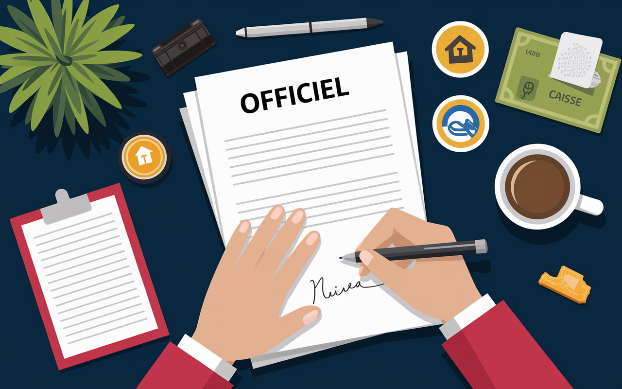 signature contrat prénuptial sur bureau
