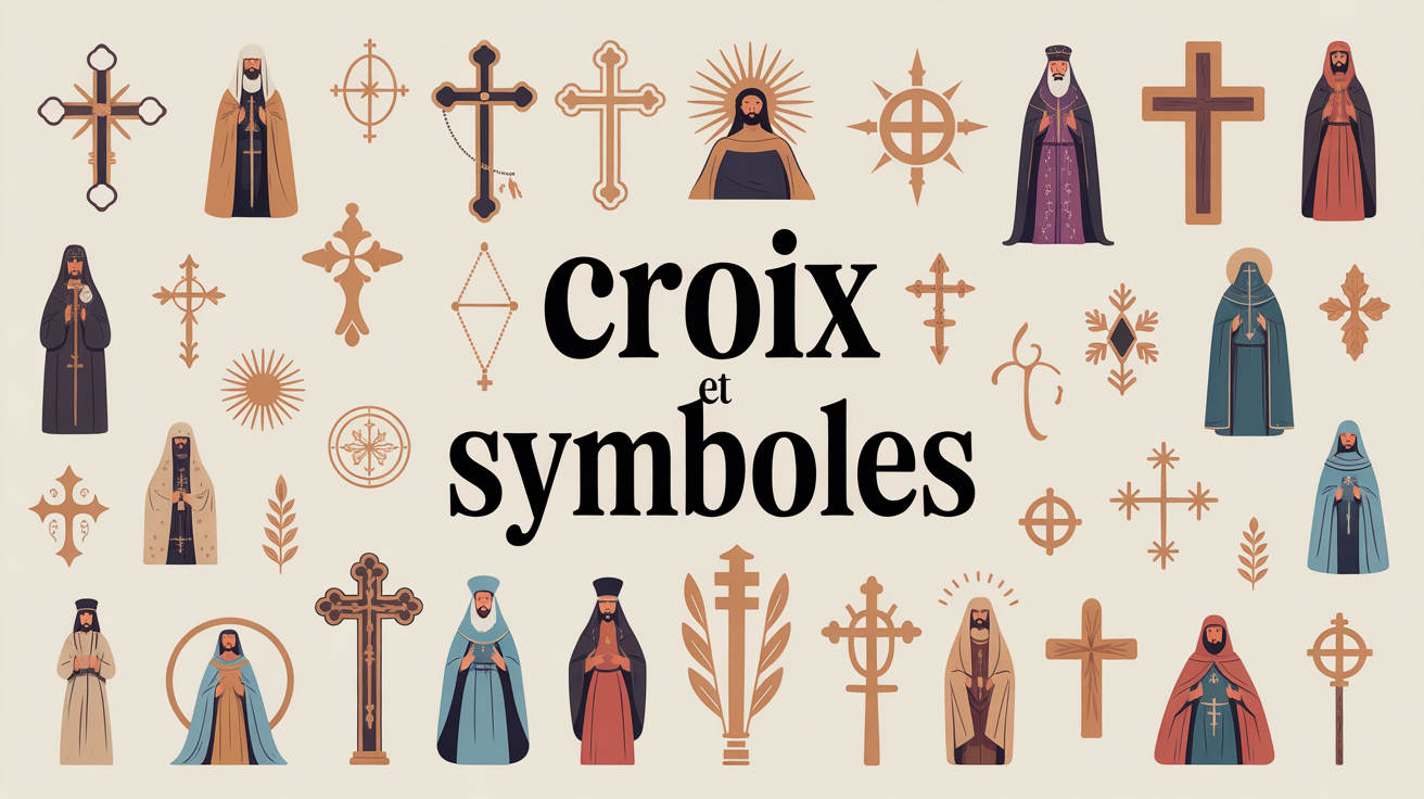 illustration croix et symboles collection patrimoniale