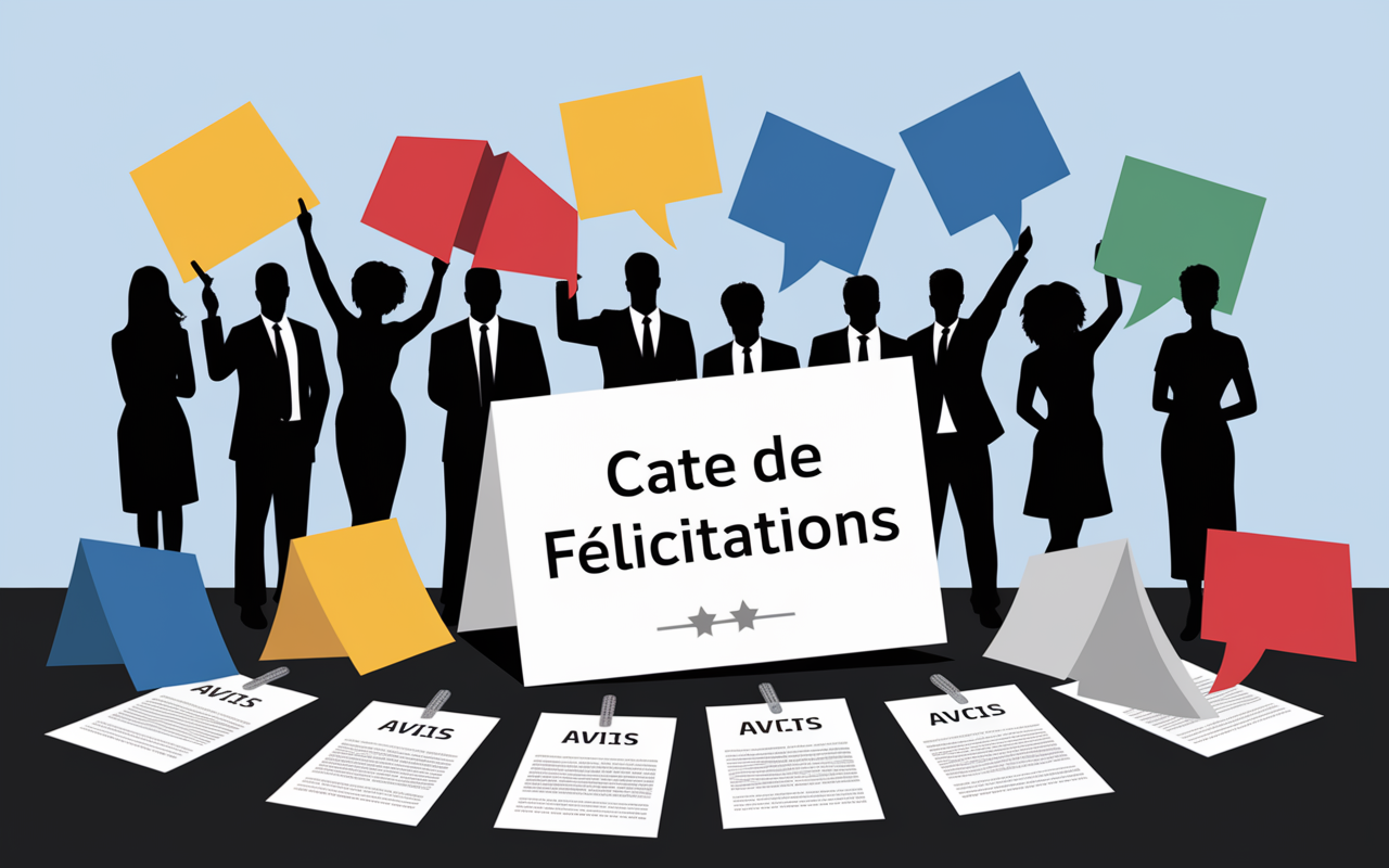 silhouettes carte felicitations retraite bulles
