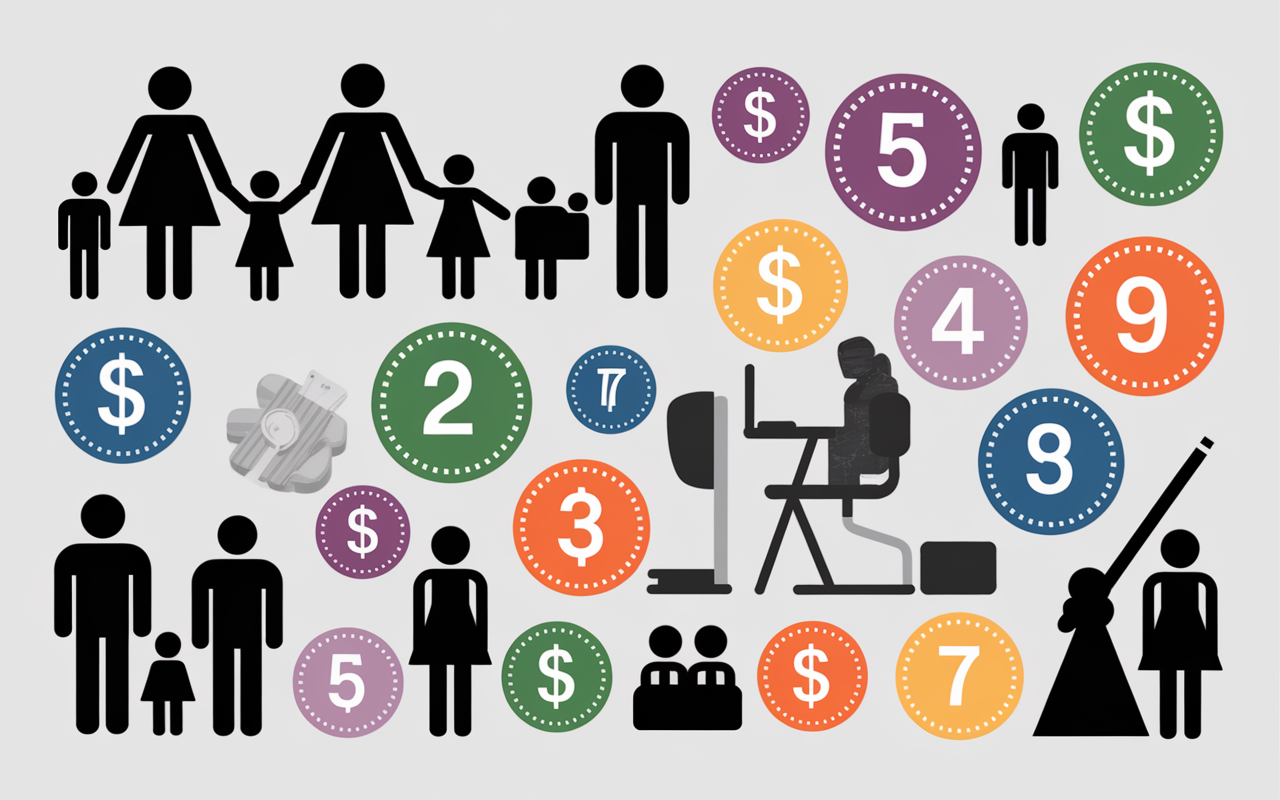 Tableau blanc avec sujets débat familles équipes