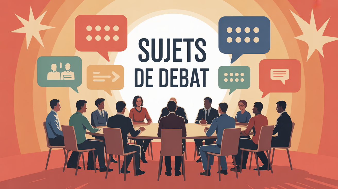Personnes debattant autour grande table sujets débat