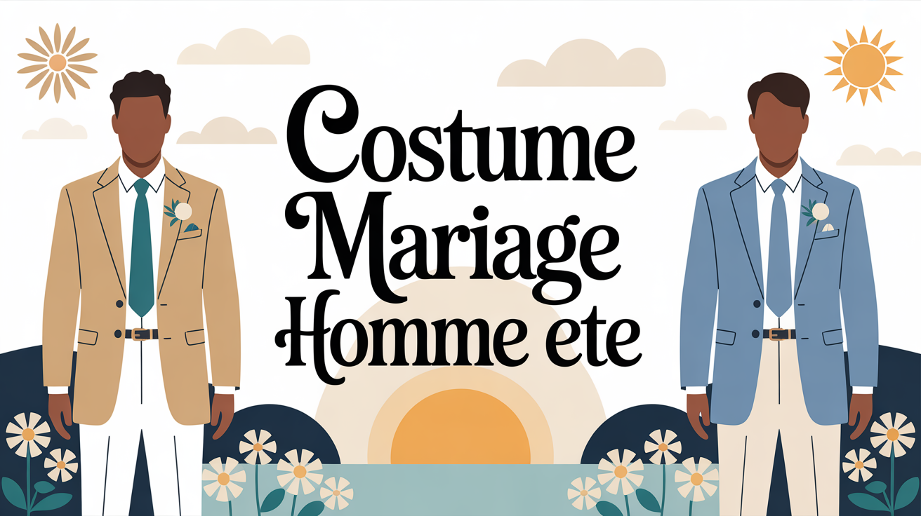 tenue mariage homme été costumes modernes en plein air