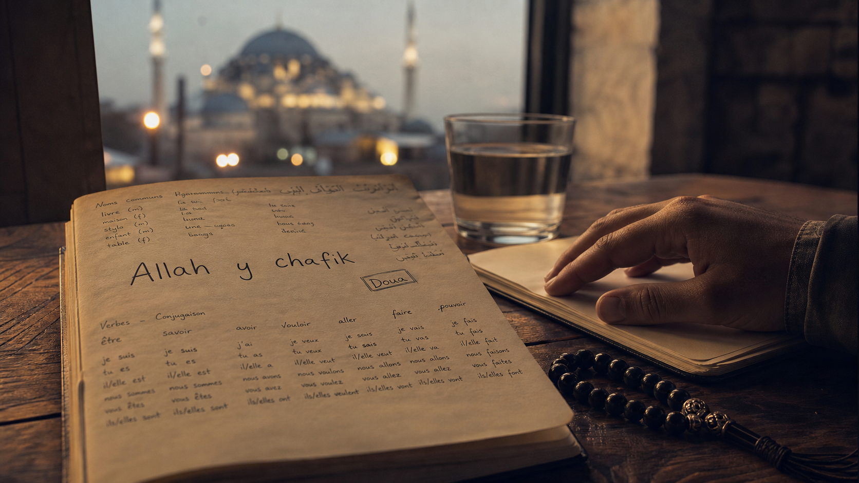 Allah y : invocations du quotidien, carnet et chapelet