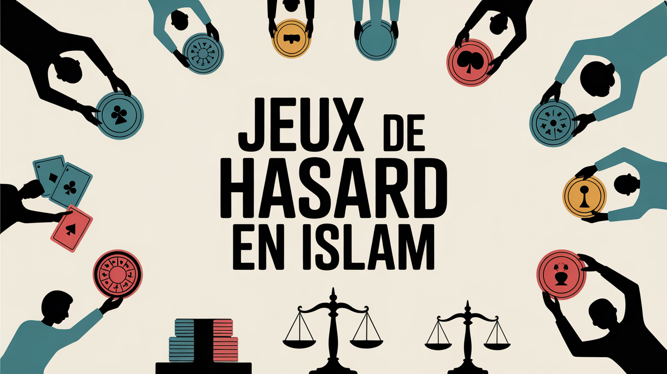 illustration symbolique jeux de hasard islam fond neutre