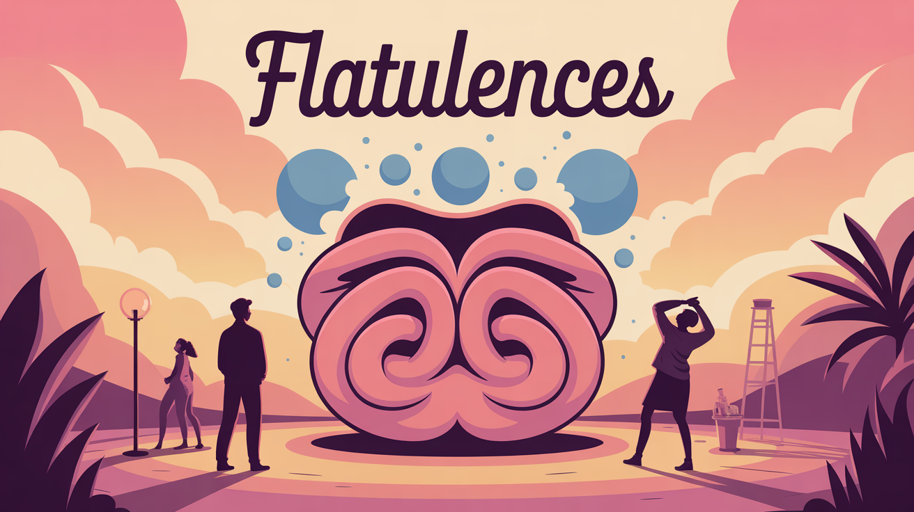 illustration ventre relaxe flatulences