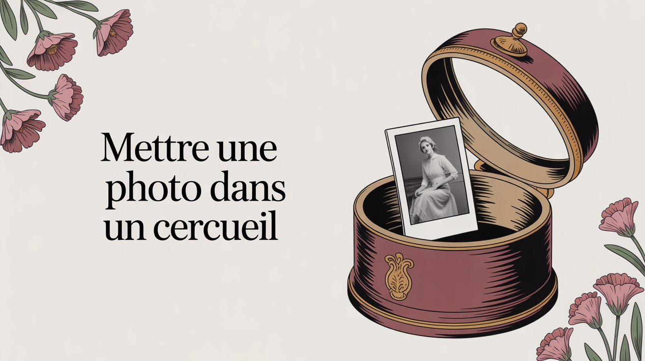 illustration mettre une photo dans un cercueil porte malheur signification