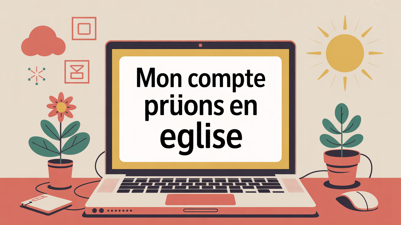 prions en église mon compte illustration ordinateur