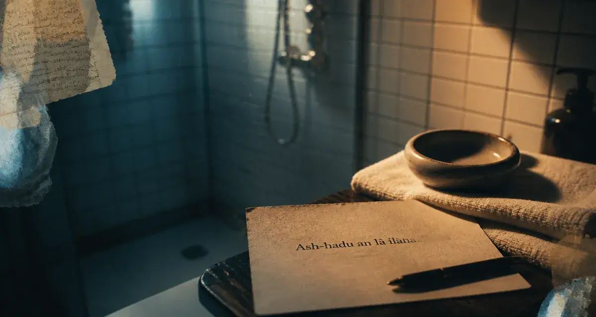 Que dire apres les grandes ablutions : texte invocation après ghusl, photo salle de bain