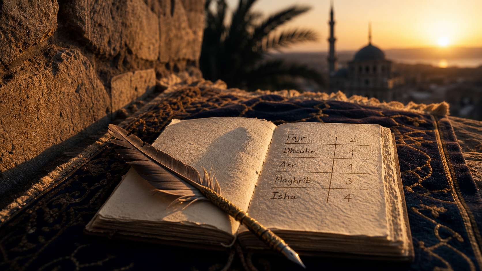 Rakat priere : nombre par salat