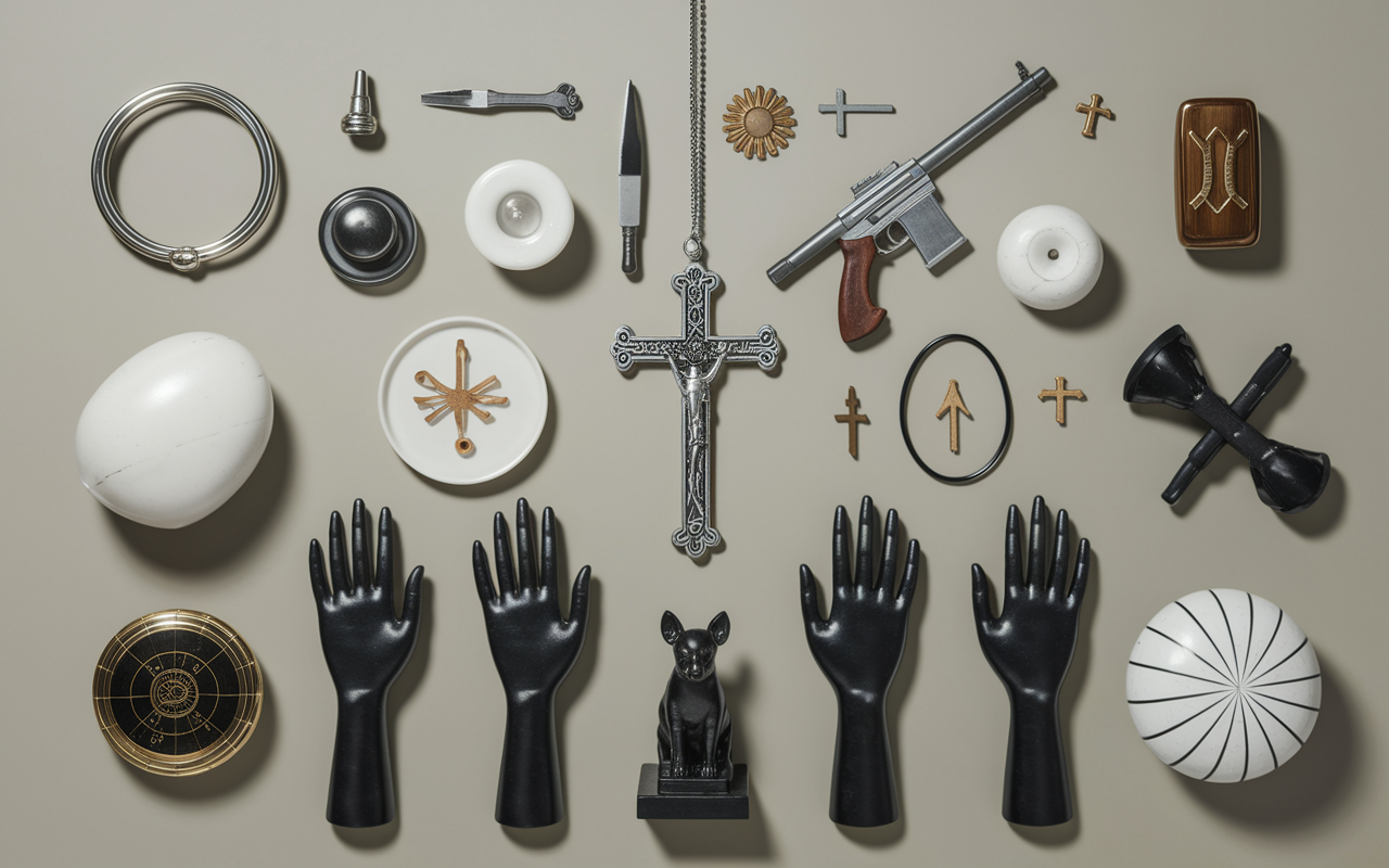 Objets cultuels vikings and religion sur table