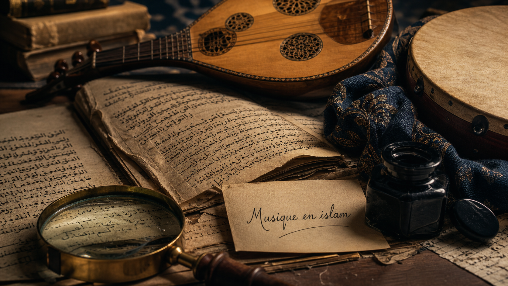 Islam musique : manuscrit, luth et duff