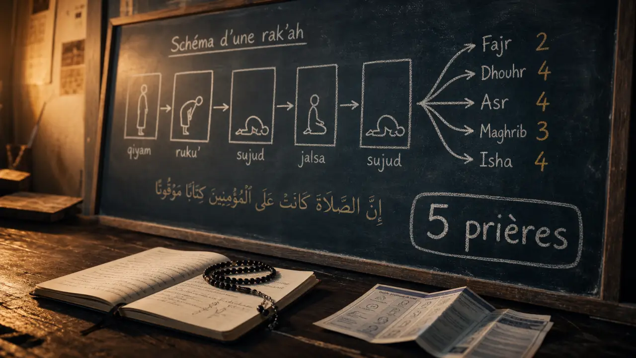 Rakat prière : 2, 3 ou 4 unités selon la salat