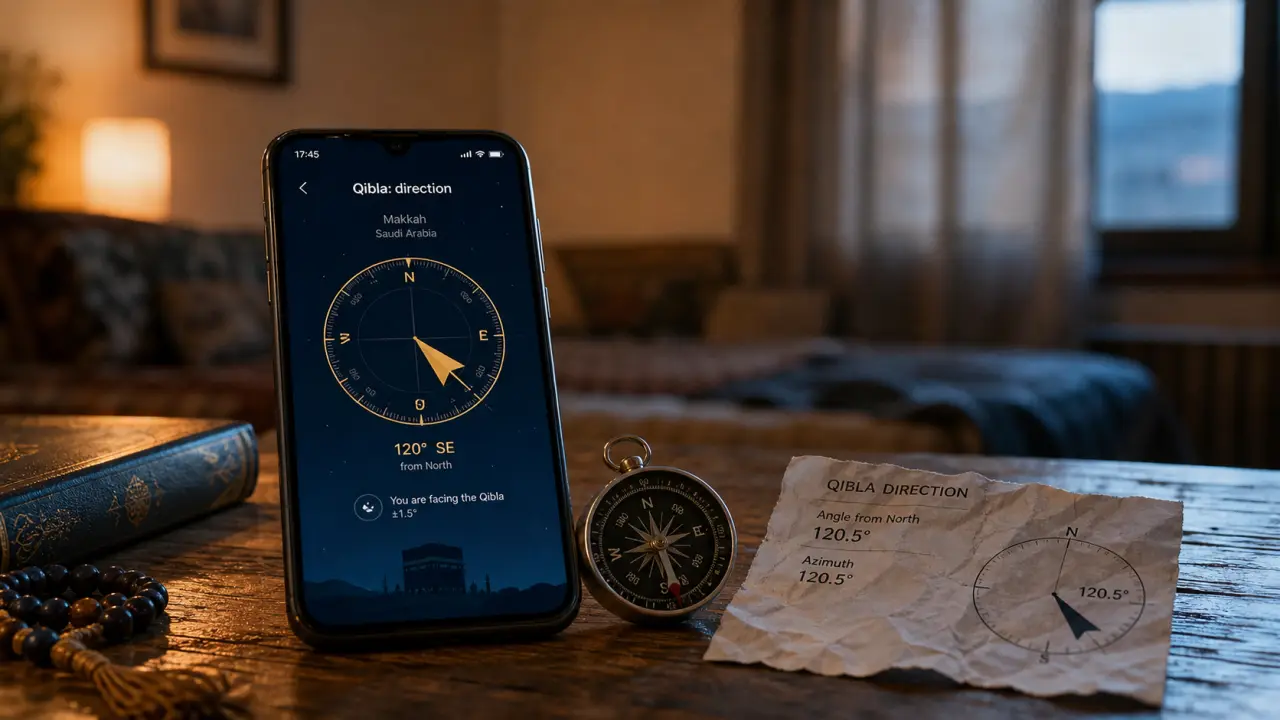 Sens de la Mecque : GPS et boussole pour trouver la Qibla sans erreur