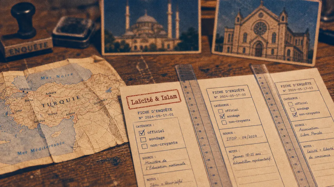 Turquie religions : laïcité constitutionnelle et réalité musulmane, carte et enquêtes en salle d’étude