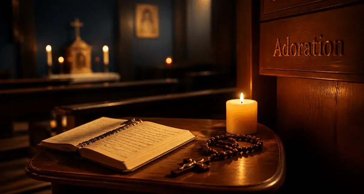 Famille missionnaire de notre dame biarritz : adoration, chapelet et bougie