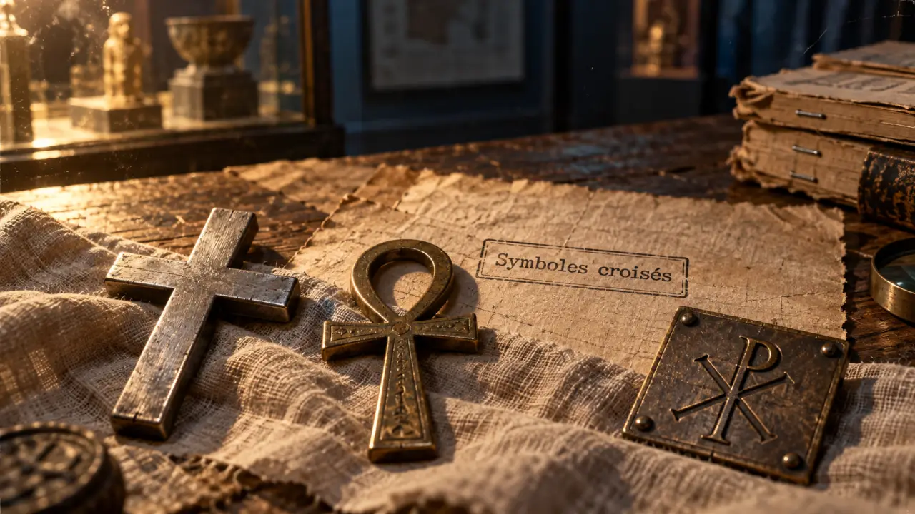 Croix et symboles : croix, ankh et Chrisme, foi et histoire